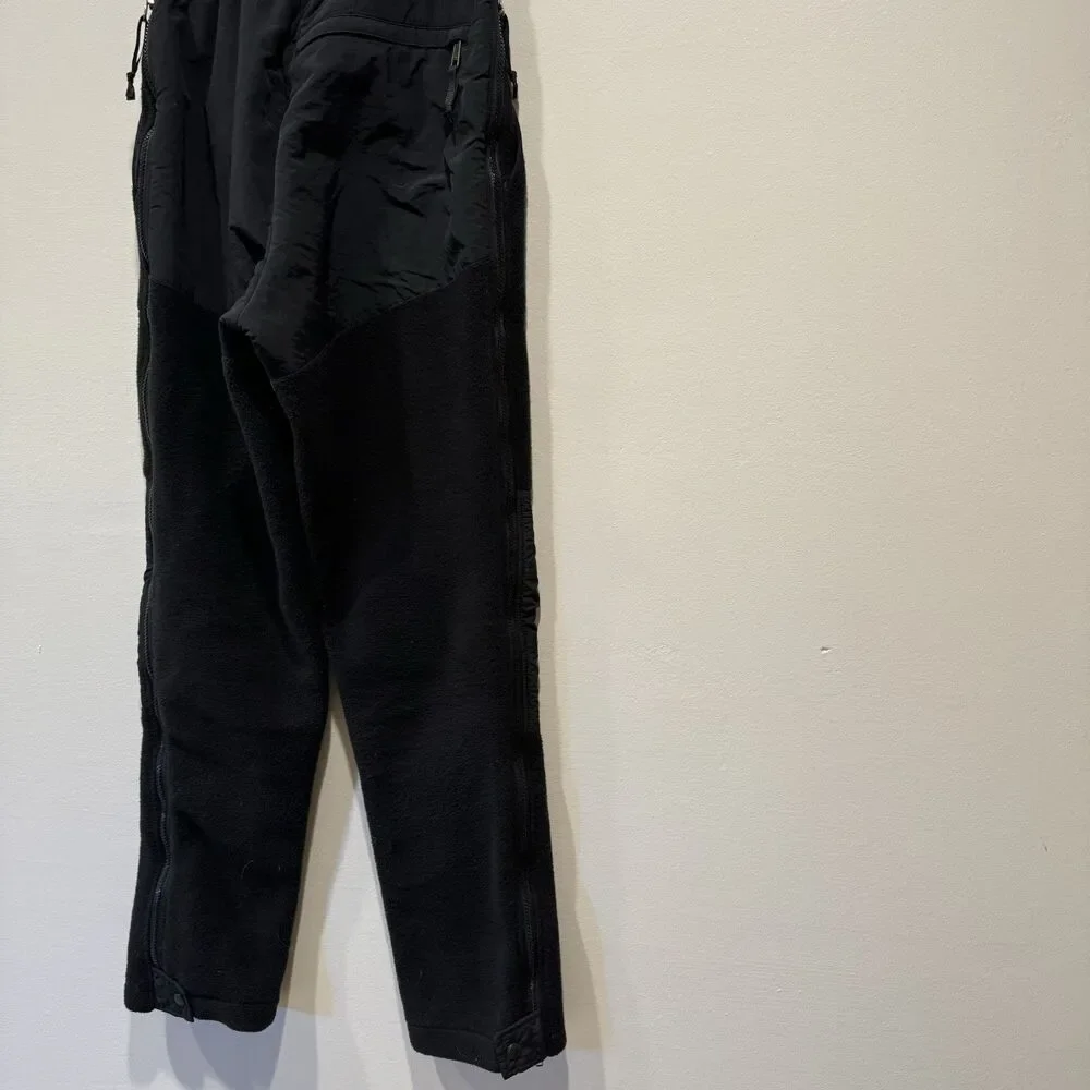 The North Face Denali Pants Full Zip Fleece Black Nylon Knee Gorpcore Mens Small